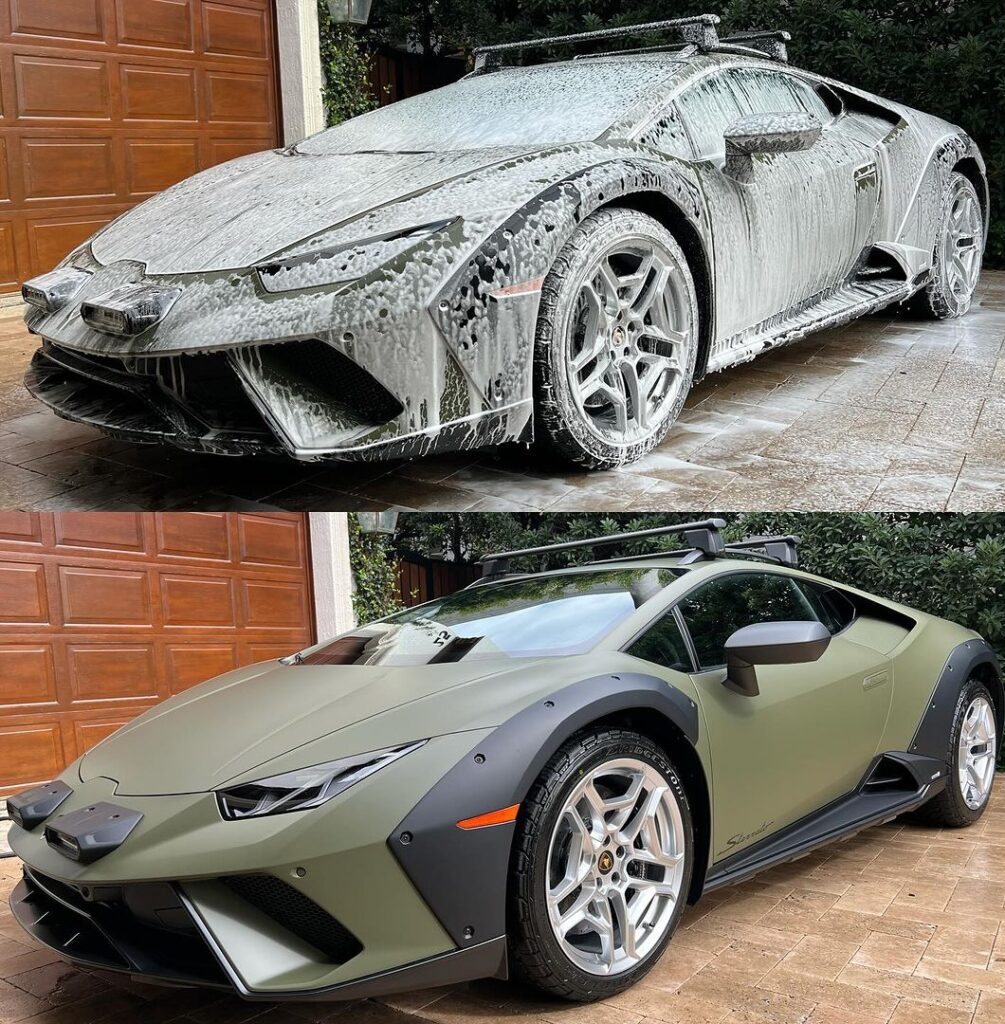 Premium foam cannon bath utilizing high-quality soap